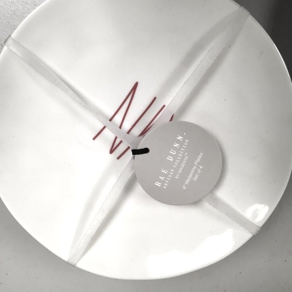 Rae Dunn Fun BBQ melamine salad desert plate set of 8 - Picture 5 of 11